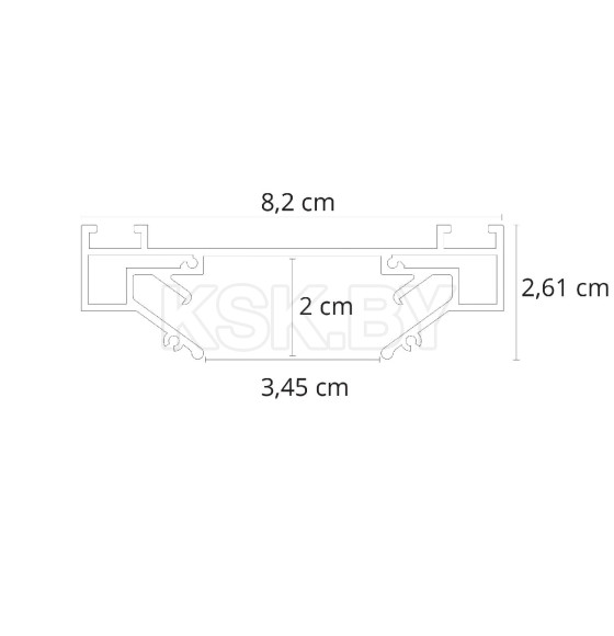 Профиль для монтажа в натяжной потолок Arte Lamp TRACK ACCESSORIES A630205 (A630205) 