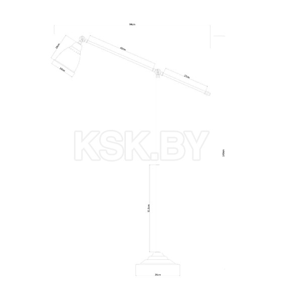 Светильник напольный Arte Lamp BRACCIO A2054PN-1WH (A2054PN-1WH) 