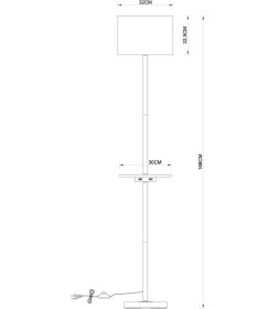 Светильник напольный Arte Lamp COMBO A4056PN-1WH