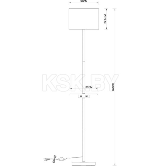 Светильник напольный Arte Lamp COMBO A4056PN-1WH (A4056PN-1WH) 