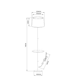 Светильник напольный Arte Lamp CONNOR A2102PN-1WH