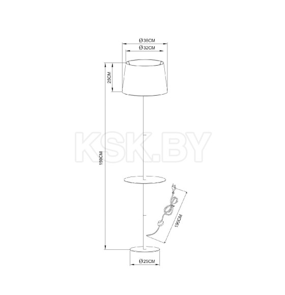 Светильник напольный Arte Lamp CONNOR A2102PN-1WH (A2102PN-1WH) 