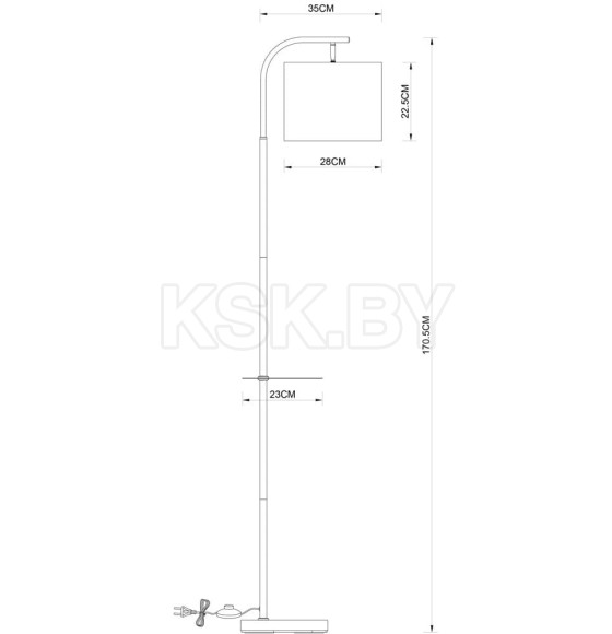 Светильник напольный Arte Lamp CONNOR A4053PN-1BK (A4053PN-1BK) 