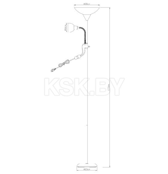 Светильник напольный Arte Lamp DUETTO A9569PN-2SS (A9569PN-2SS) 