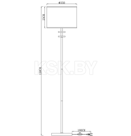 Светильник напольный Arte Lamp FURORE A3990PN-1CC (A3990PN-1CC) 