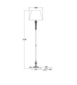 Светильник напольный Arte Lamp GRACIE A7301PN-1PB