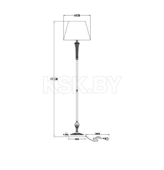 Светильник напольный Arte Lamp GRACIE A7301PN-1PB (A7301PN-1PB) 