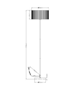 Светильник напольный Arte Lamp MALLORCA A1021PN-1SS