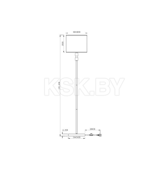 Светильник напольный Arte Lamp NORTH A5896PN-1CC (A5896PN-1CC) 