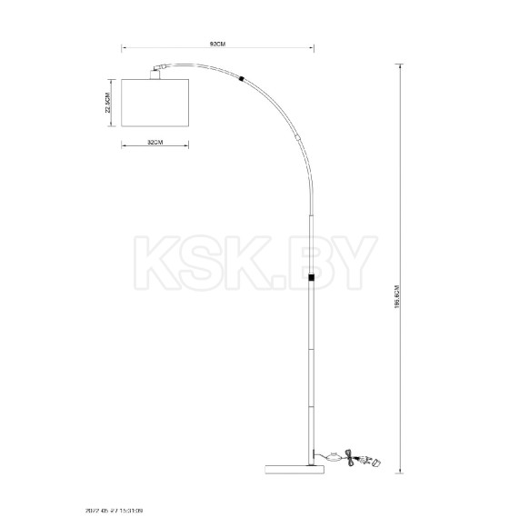 Светильник напольный Arte Lamp PAOLO A4060PN-1CC (A4060PN-1CC) 