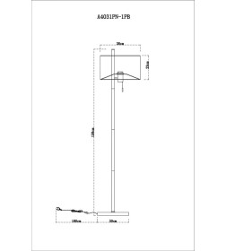 Светильник напольный Arte Lamp PROXIMA A4031PN-1PB