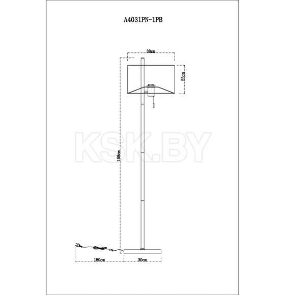 Светильник напольный Arte Lamp PROXIMA A4031PN-1PB (A4031PN-1PB) 