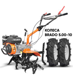 Культиватор SKIPER SP-800 + колеса BRADO 5.00-10 (комплект)