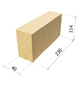 Кирпич огнеупорный шамотный ША-6 (230х114х40) Боровичи 