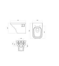 Комплект унитаз подвесной с инсталляцией и кнопкой Santek ПЭК Нео Rimless 1.WH50.1.758