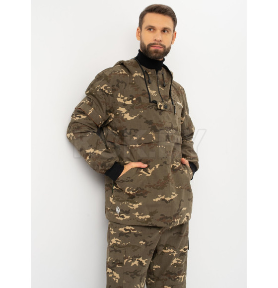 Костюм летний HUNTSMAN Антигнус Черный мультикам тк Смесовая (Сорочка) 48-50/170-176