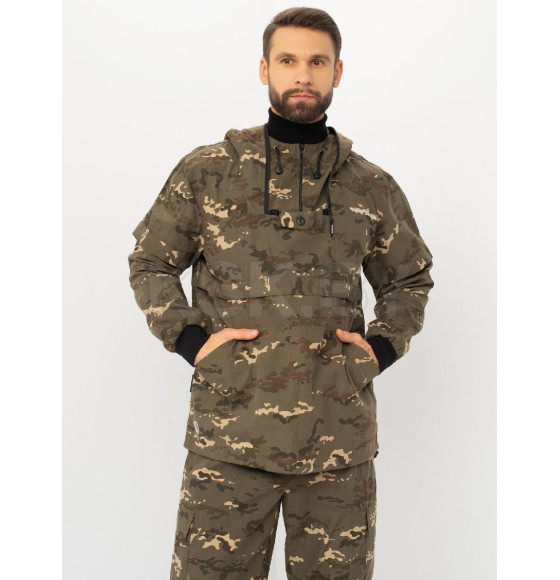 Костюм летний HUNTSMAN Антигнус Черный мультикам тк Смесовая (Сорочка) 48-50/170-176