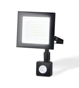 Прожектор светодиодный 30W 6500K с датчиком движения черный ST8113BK IP65 Ambrella
