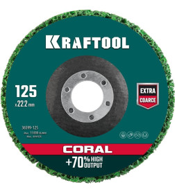 Круг шлифовальный синтетический фибровый KRAFTOOL CORAL