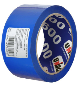 Клейкая лента упаковочная 48 мм х 66 м UNIBOB 600 (синяя) 