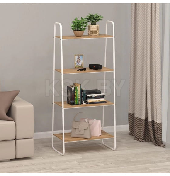 Стеллаж "Скандинавия 24" 650х385х1470мм, цвет белый (95721) 