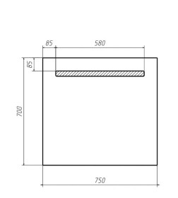 Зеркало с подсветкой Домино Good Light Sansa 75 GL7007Z