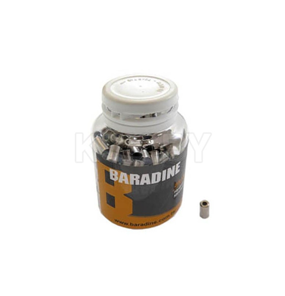 Наконечник оплётки троса тормоза Baradine CAPBC01 (200 шт, серебристый) (2425) 