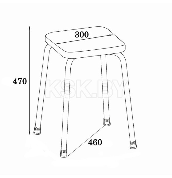 Табурет квадратный 
