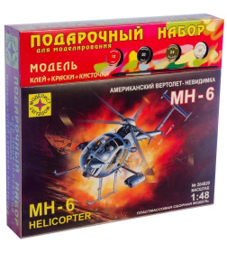 Игрушка вертолет  американский вертолет-невидимка МН-6 (1:48) Моделист ПН204820