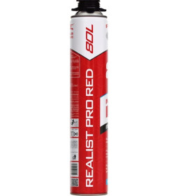Пена PROF монтажная REALIST PRO Red 80 летняя ,(выход 80л) 850 мл