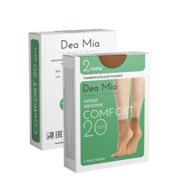 Носки женские 1413 Брестские DEA MIA COMFORT 20 (ПА), р. 23-25 BRONZ