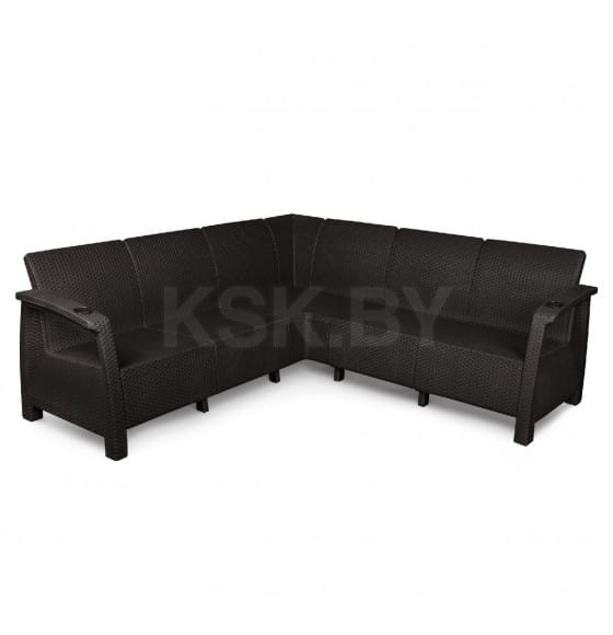 Диван "Ротанг-плюс" угловой (мокко) (без подушки) (М8838) 