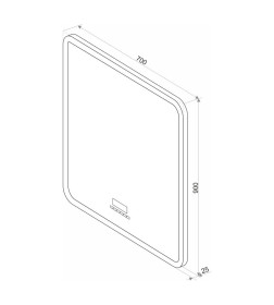 Зеркало Континент Glamour LED 700х900 с многофунк-циональной панелью и подогревом