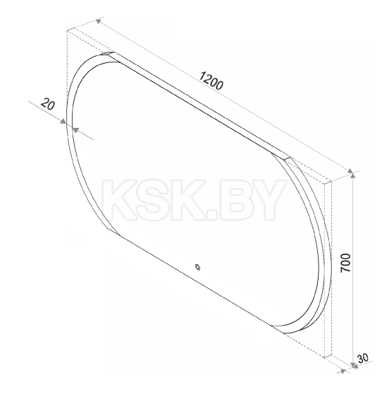 Зеркало Континент Polaris LED 1200x700 (ЗЛП903) 