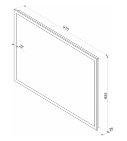 Зеркало Континент Mercury LED 900х700