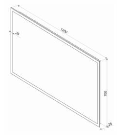 Зеркало Континент Mercury LED 1200х700