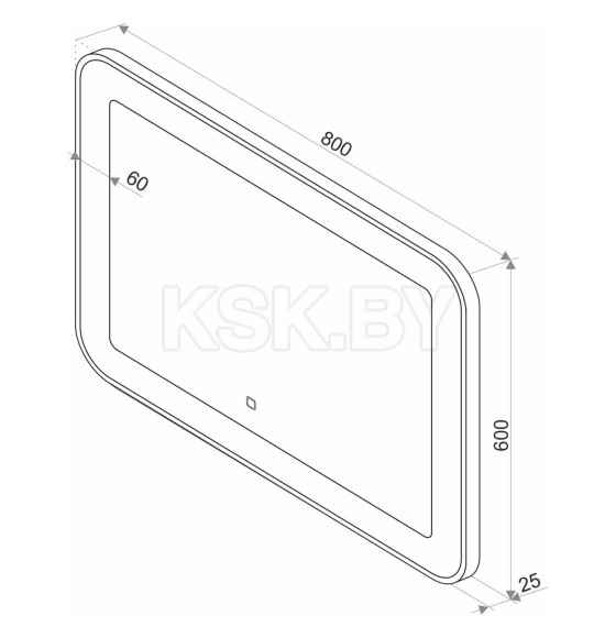 Зеркало Континент Velvette LED 800х600 (ЗЛП225) 