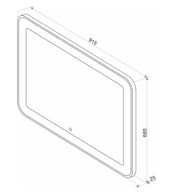 Зеркало Континент Velvette LED 900х700