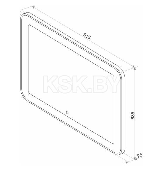 Зеркало Континент Velvette LED 900х700 (ЗЛП1199) 