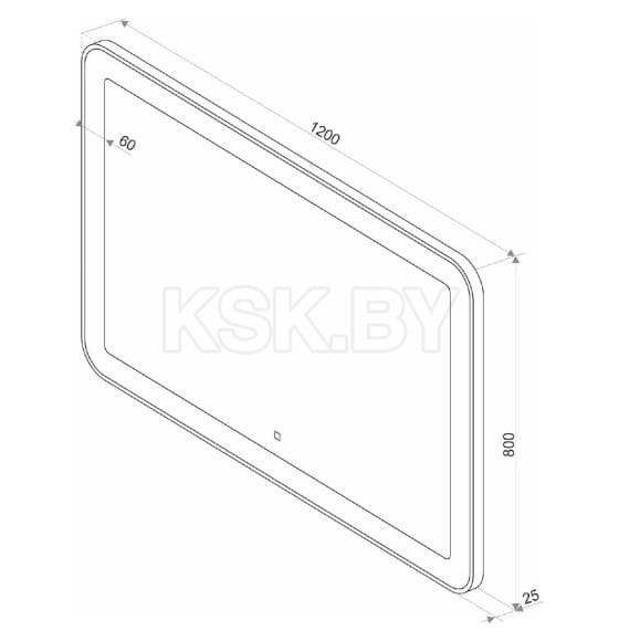Зеркало Континент Velvette LED 1200х800 (ЗЛП468) 