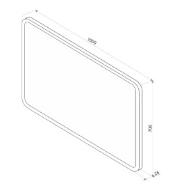 Зеркало Континент Demure LED 1000х700