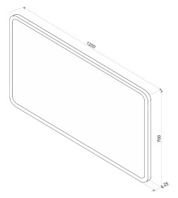 Зеркало Континент Demure LED 1200х700