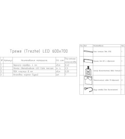 Зеркало Континент Trezhe LED 600х700 ореольная теплая подсветка и Б/К сенсор