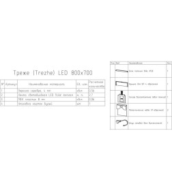 Зеркало Континент Trezhe LED 800х700 ореольная теплая подсветка и Б/К сенсор