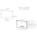 Зеркало Континент Trezhe LED 1000х700 ореольная холодная подсветка и Б/К сенсор (ЗЛП400) 