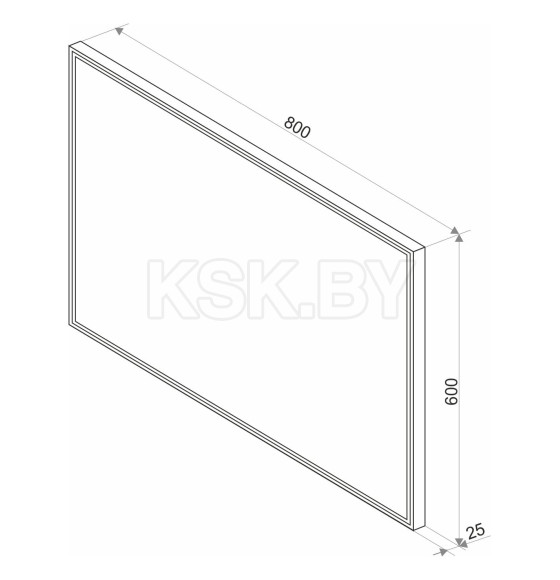 Зеркало Континент Sting LED 800х600 алюминиевый корпус (ЗЛП511) 