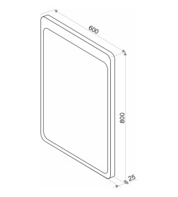 Зеркало Континент Lacio LED 600х800