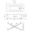 Ванна акриловая 170х70 см Triton 