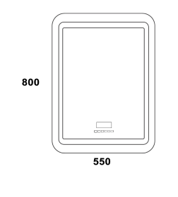 Зеркало Континент Lucia LED 550х800