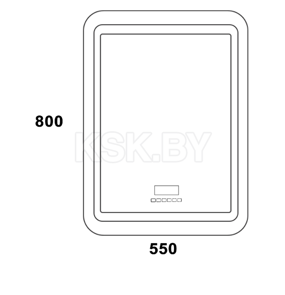 Зеркало Континент Lucia LED 550х800 (ЗЛП52) 